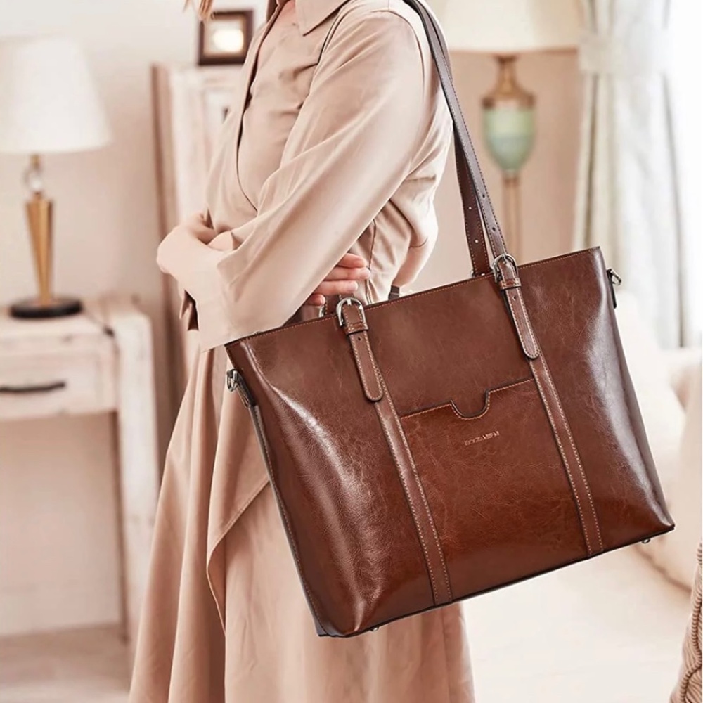 Bostanten leather computer bag